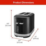 Toaster with Extra-Wide Slots, Matte Black