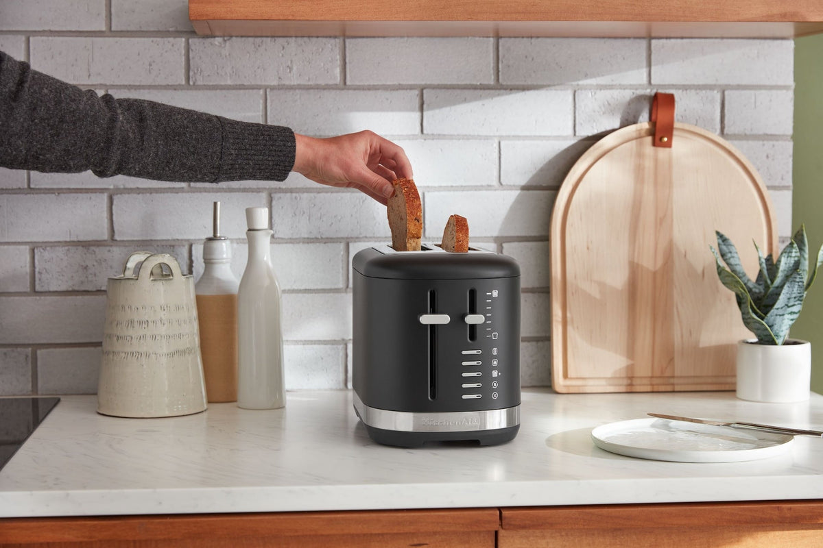 Toaster with Extra-Wide Slots, Matte Black