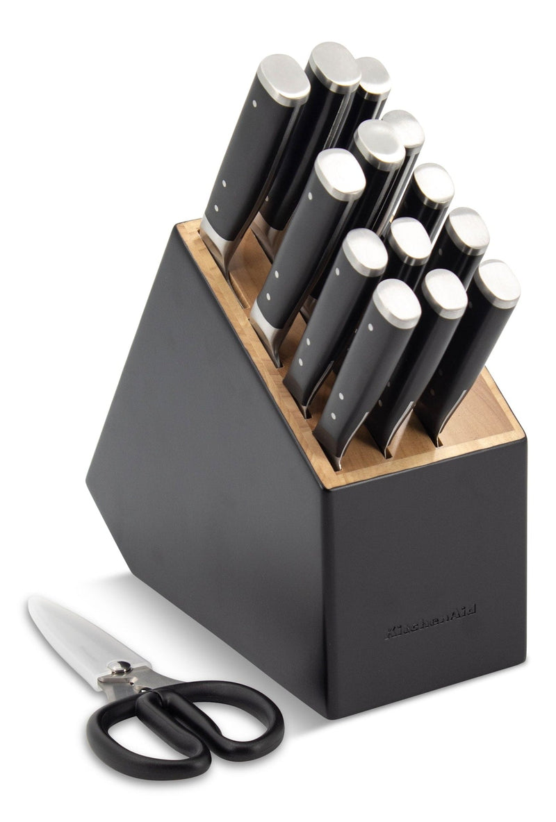 Triple Rivet Knife Block Set, Black, 15-pc W4666