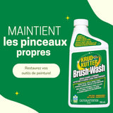 Brush-Wash Cleaner & Renewer For Oil, Latex & Enamel Paint, Non-Toxic, 946-mL
