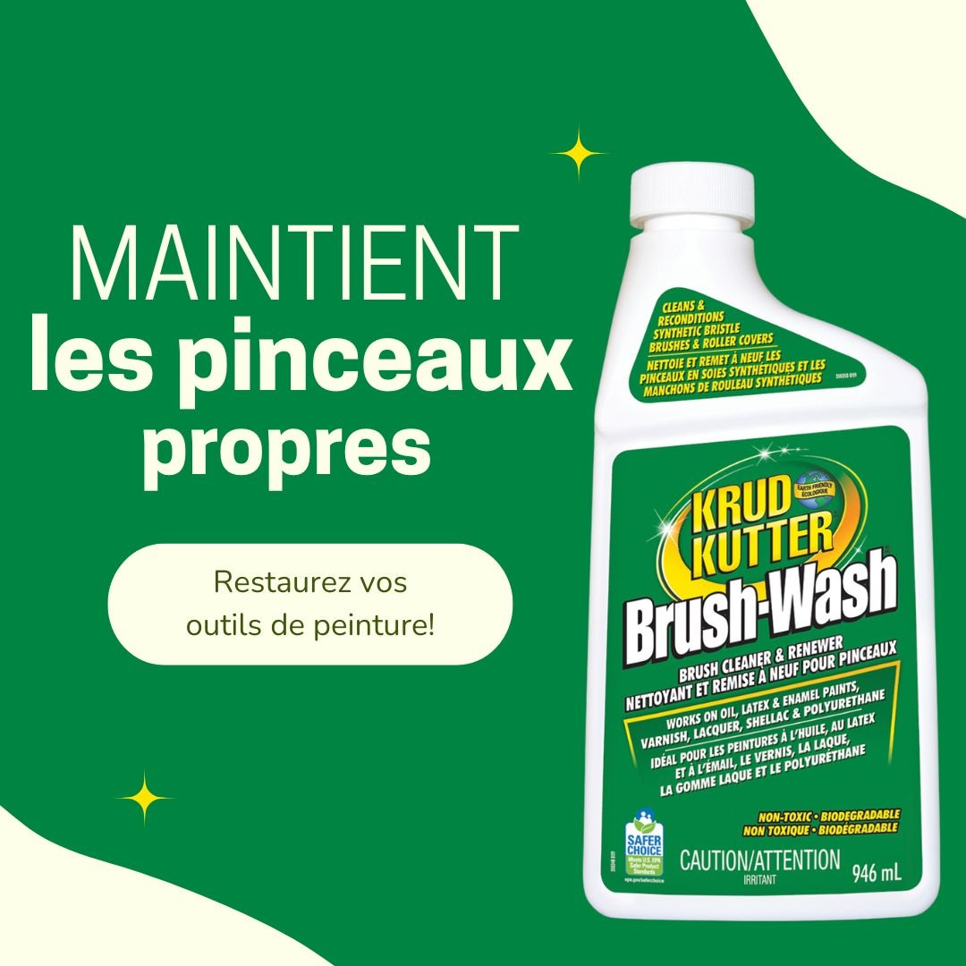 Brush-Wash Cleaner & Renewer For Oil, Latex & Enamel Paint, Non-Toxic, 946-mL