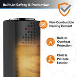 Ultra Slim Tower Ceramic Space Heater, 1500W, Black