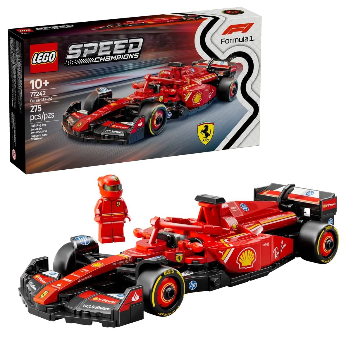 Speed Champions SF-24 F1 Race Car - 77242, 275-pcs, Ages 10+