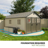 Lifetime Outdoor Storage Shed, 11-ft x 18.5-ft