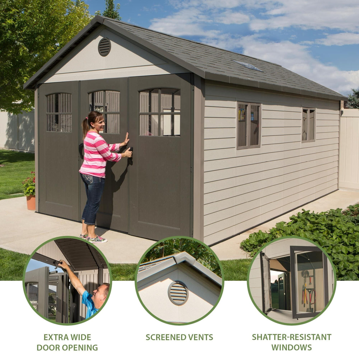 Lifetime Outdoor Storage Shed, 11-ft x 18.5-ft