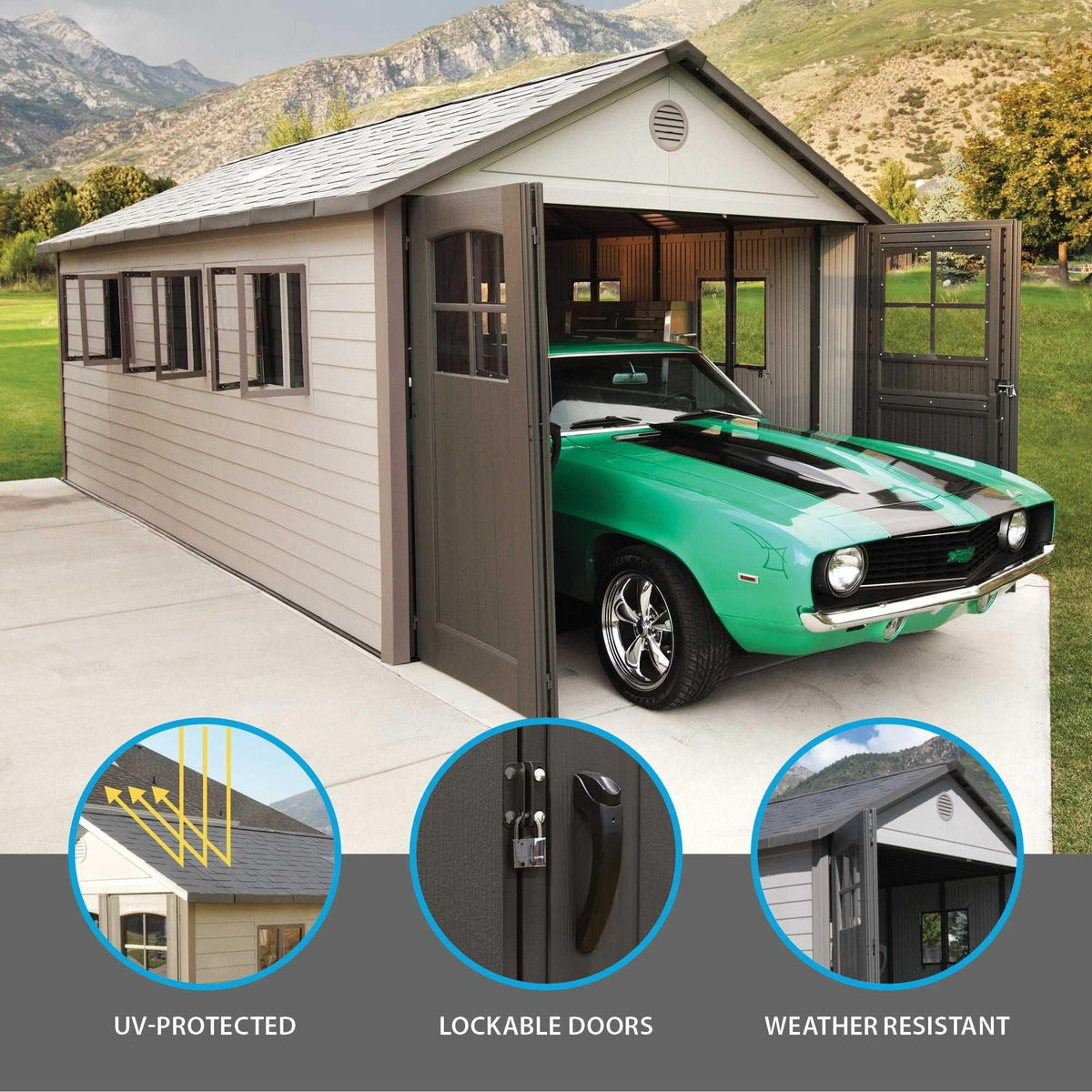 Lifetime Outdoor Storage Shed, 11-ft x 21-ft