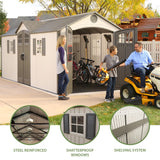 Lifetime Outdoor Storage Shed with Dual Side Entry, 20 x 8-ft
