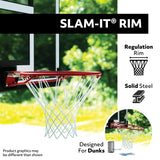 Lifetime Portable Adjustable Basketball Backboard, Hoop & Net System, 50-in