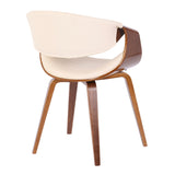 Symphony Faux Leather Dining/ Accent Chair, Cream