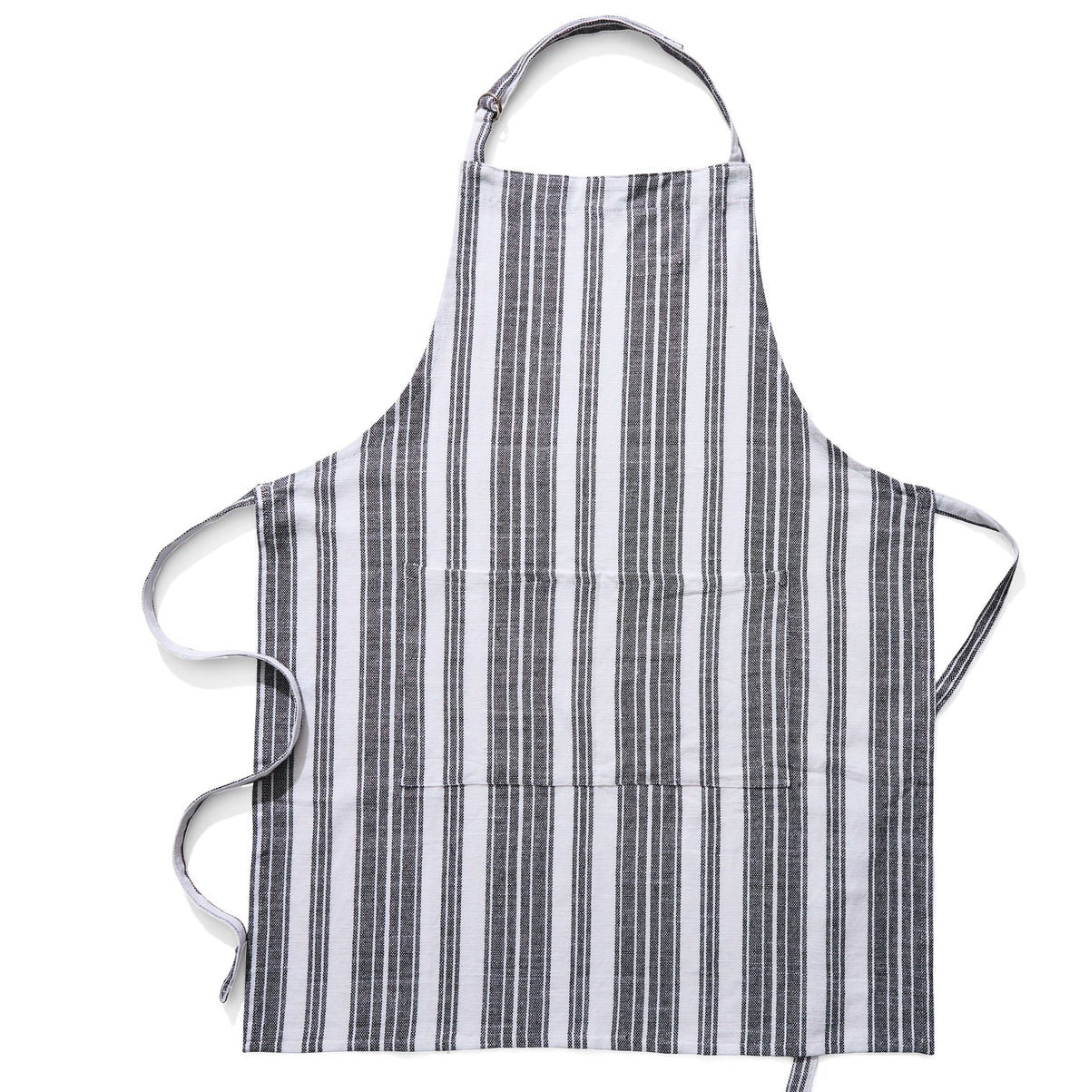 Adjustable Stripped Apron for Cooking, Black & White, One Size