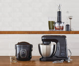 Corded Hand Blender with Whisk, Stainless Steel, Black