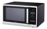 Countertop Microwave, 900 W, Black Stainless Steel, 0.9-cu-ft