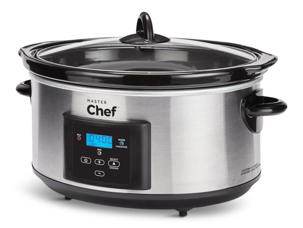 Digital Programmable Slow Cooker, Stainless Steel, 6qt