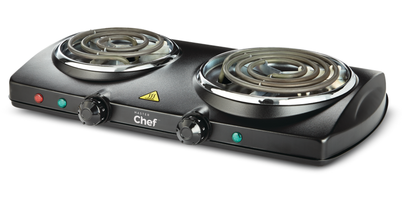 Double Burner Hot Plate, Black, 1500W X6827