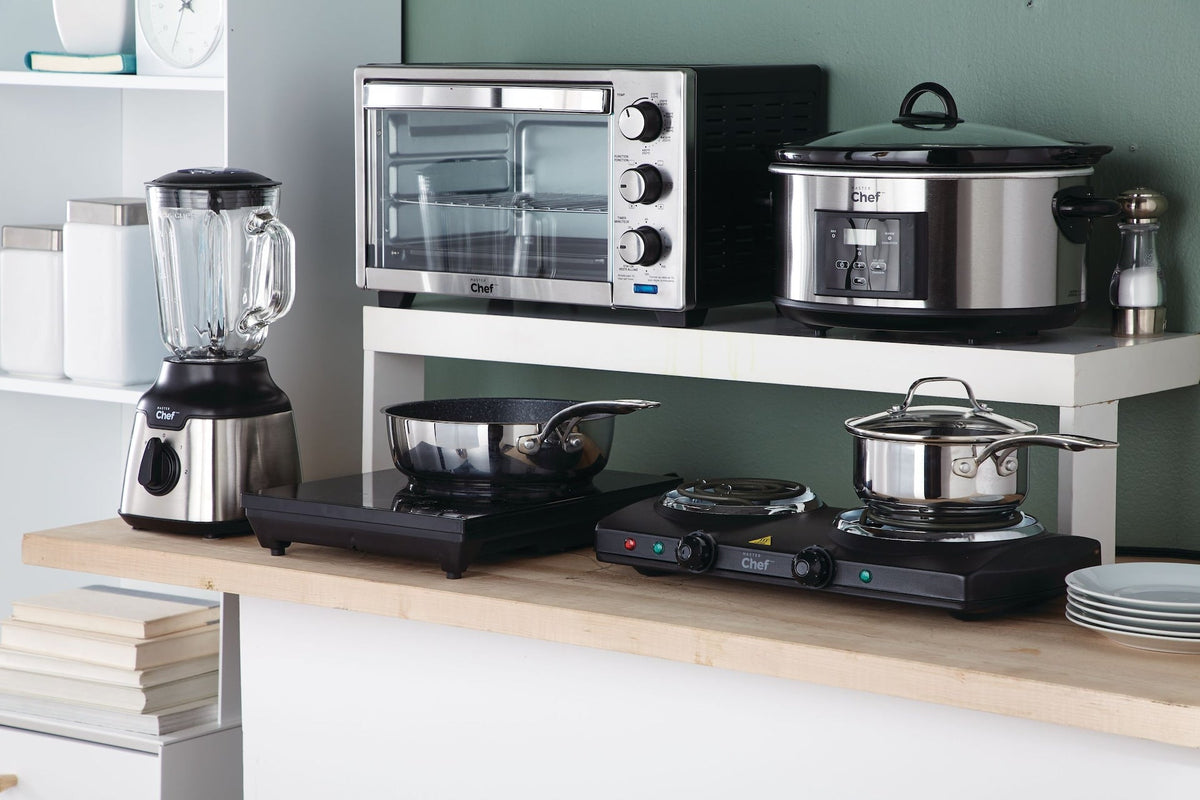 Double Burner Hot Plate, Black, 1500W