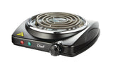 Single Burner Hot Plate, Black, 1000W