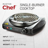 Single Burner Hot Plate, Black, 1000W