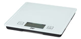 Square Glass Kitchen Scale, White, 5-kg