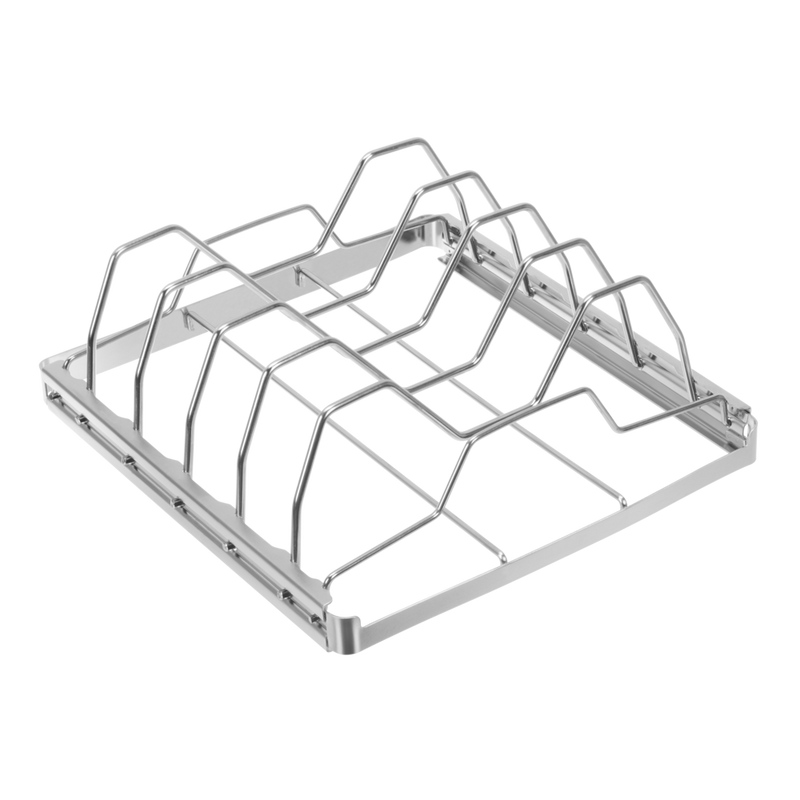 Stainless Steel Folding BBQ Rib Rack/Roasting Stand, Holds 4 Full Racks of Ribs N7717