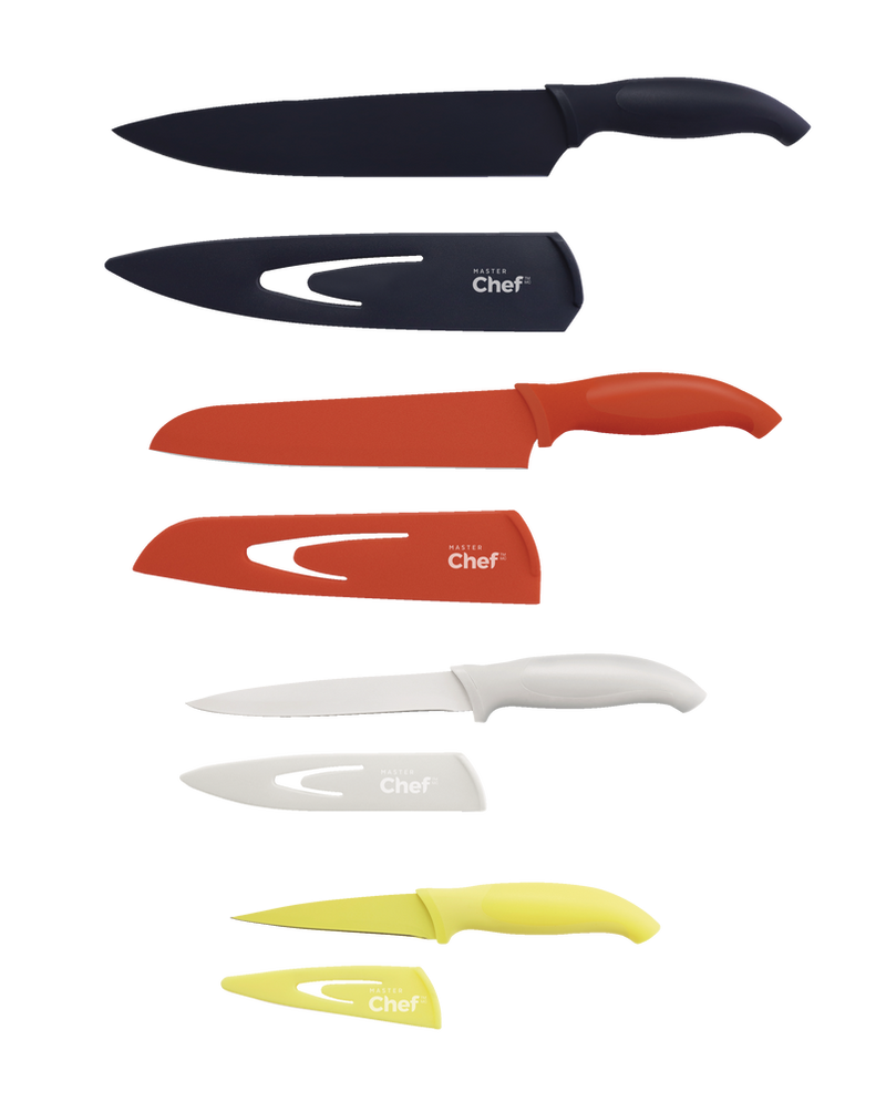 Stainless Steel Knife Set with Sheaths, Dishwasher Safe, 4-pc Q3550