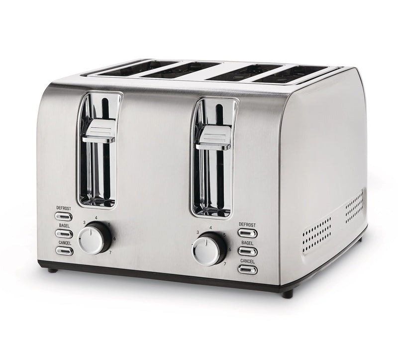 Stainless Steel Toaster with 3 Settings, 4-Slice N7688