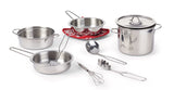 Toy Kitchen Stainless Steel Cookware Set For Kids, 10 pc, Ages 3+