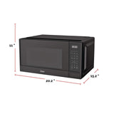 Matte Microwave, Black, 1.1-cu-ft
