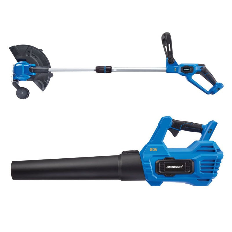 20V Cordless 12" String Trimmer and 370CFM Blower Combo Kit with 2 Ah Battery and Charger Q5476