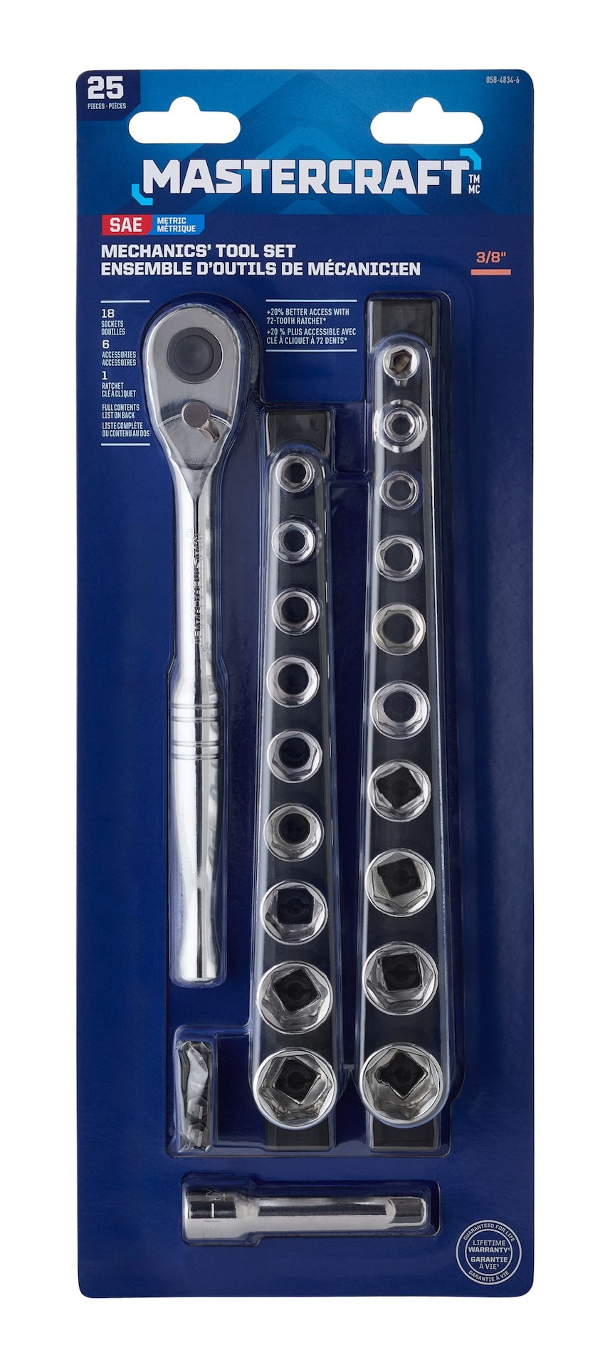 25 Piece 3/8" Drive Socket Set