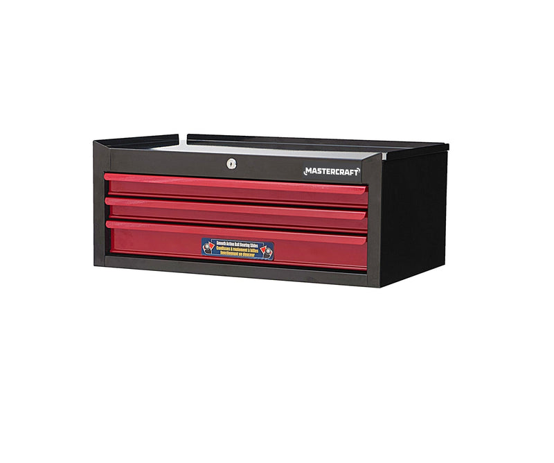 3-Drawer Intermediate Tool Chest, Black & Red, 26-in V6763