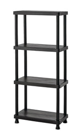 4-Shelf Resin/ Plastic Storage Rack/ Shelving Unit, 23 x 12 x 52-in