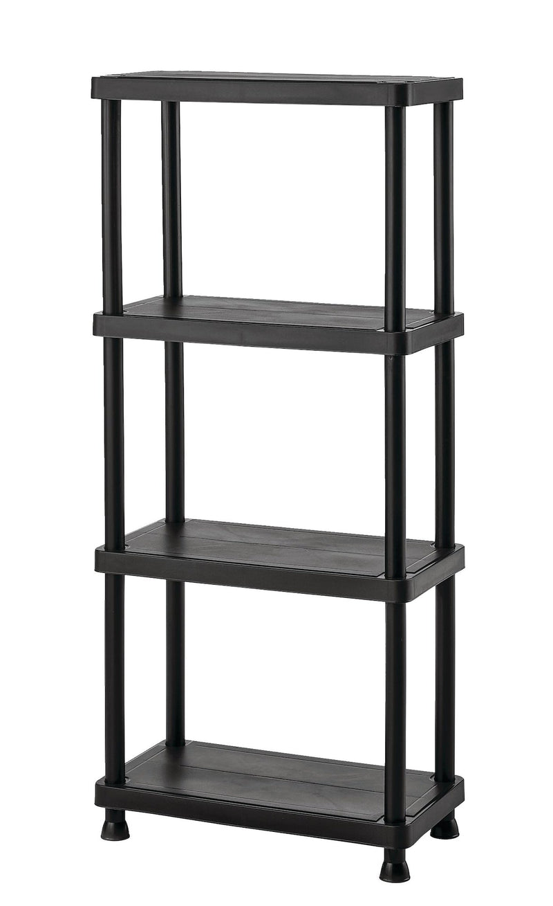 4-Shelf Resin/ Plastic Storage Rack/ Shelving Unit, 23 x 12 x 52-in Z3627