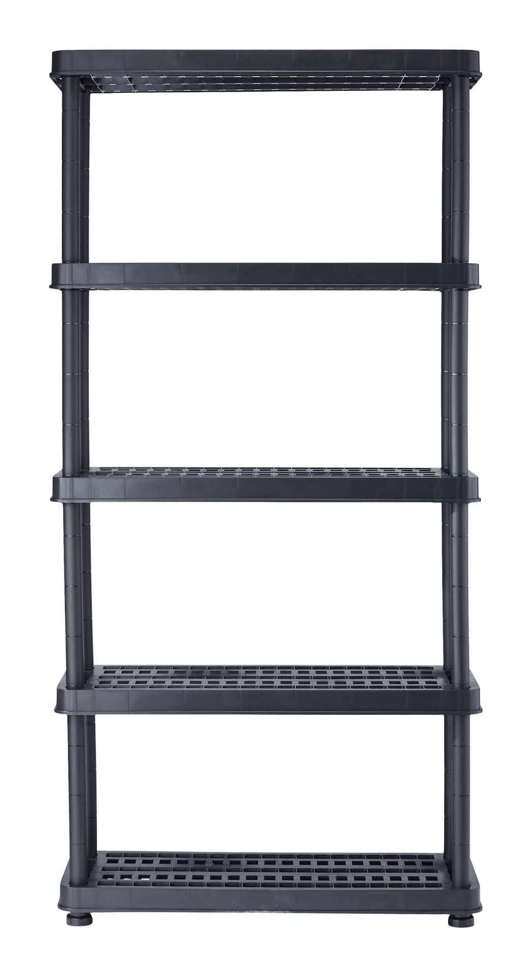 Adjustable 5-Shelf Resin/ Plastic Storage Rack/ Shelving Unit, 36 x 14 x 72-in