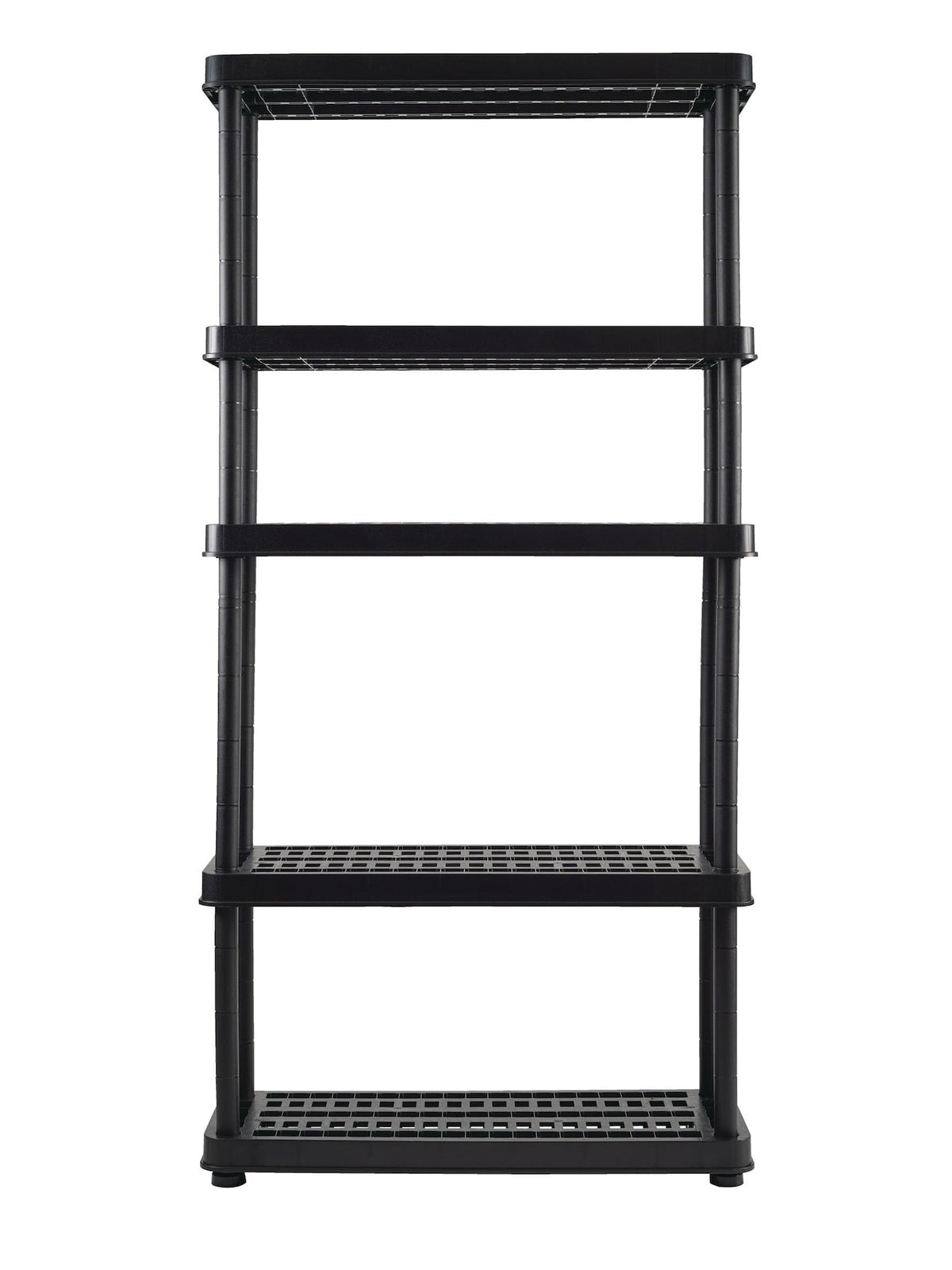 Adjustable 5-Shelf Resin/ Plastic Storage Rack/ Shelving Unit, 36 x 14 x 72-in