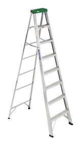 Grade 2 Aluminum Commercial Step Ladder, 8-ft, 225-lb Load Capacity