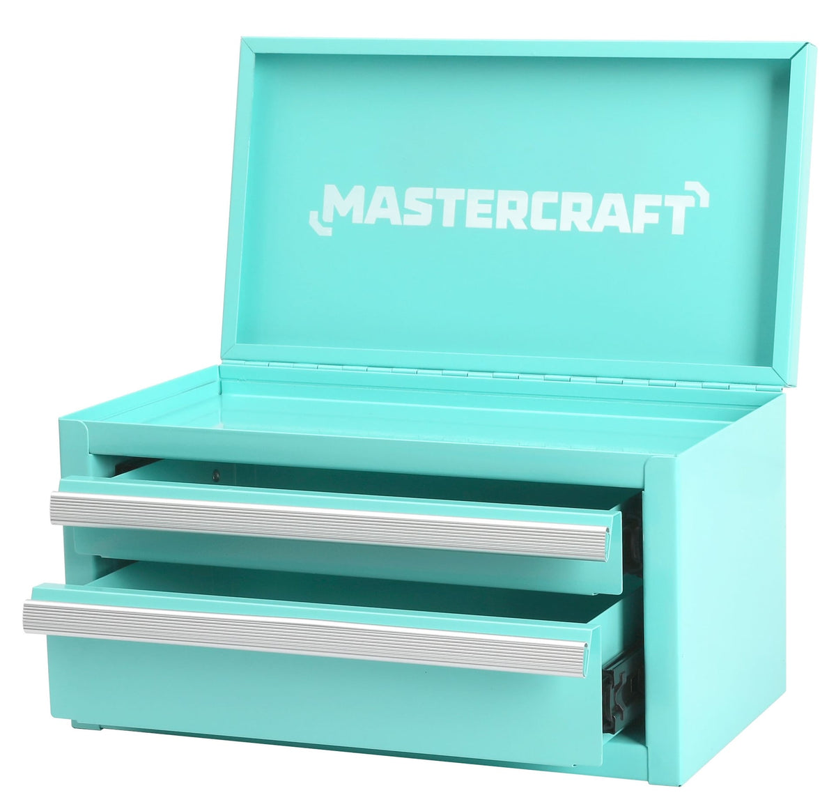 Mini Toolbox with 2 Drawers, Aqua