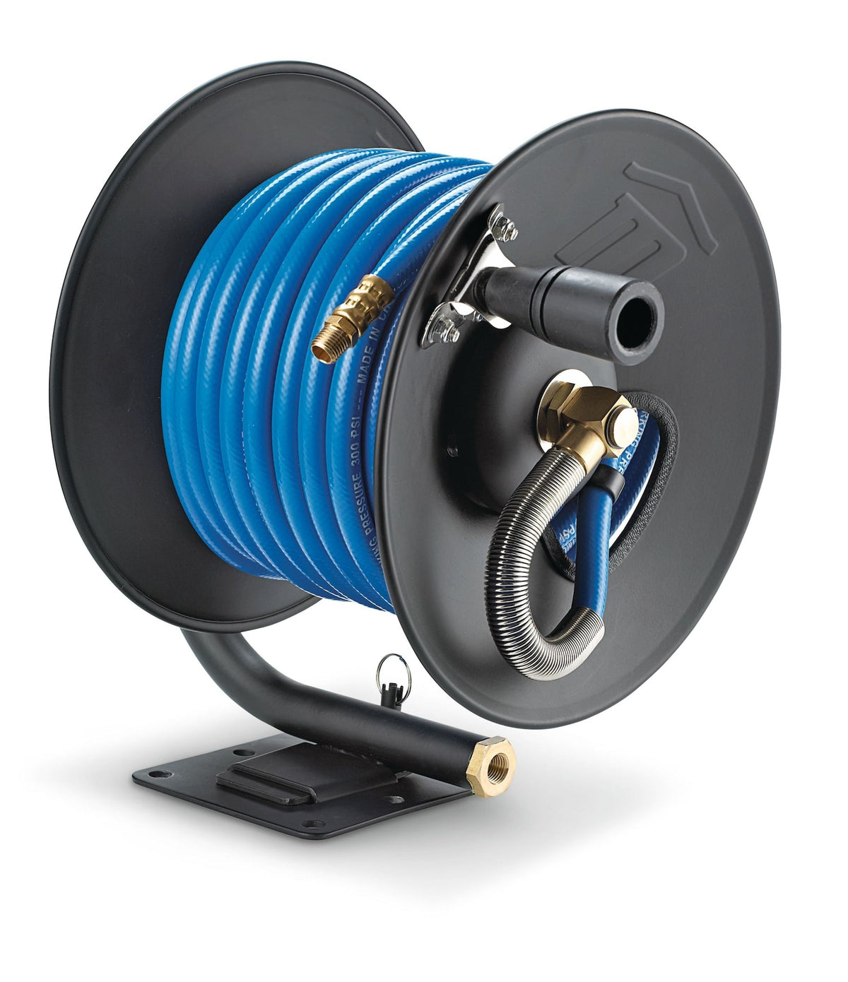 Oil-Free Vertical 20-Gallon Air Compressor with Bonus Hose Reel, 135-PSI, 2HP