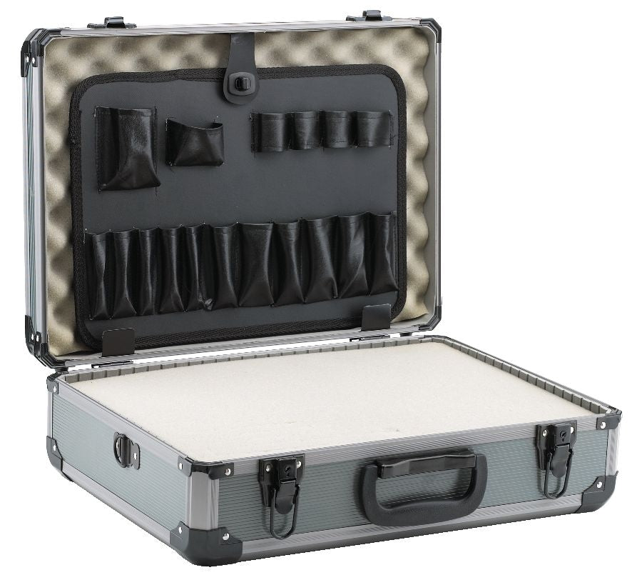 Portable Aluminum Case with Adjustable Strap, Lockable, 18-in