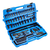 Socket Set, 229-pc, SAE / Metric, CRV, Black Steel Finish
