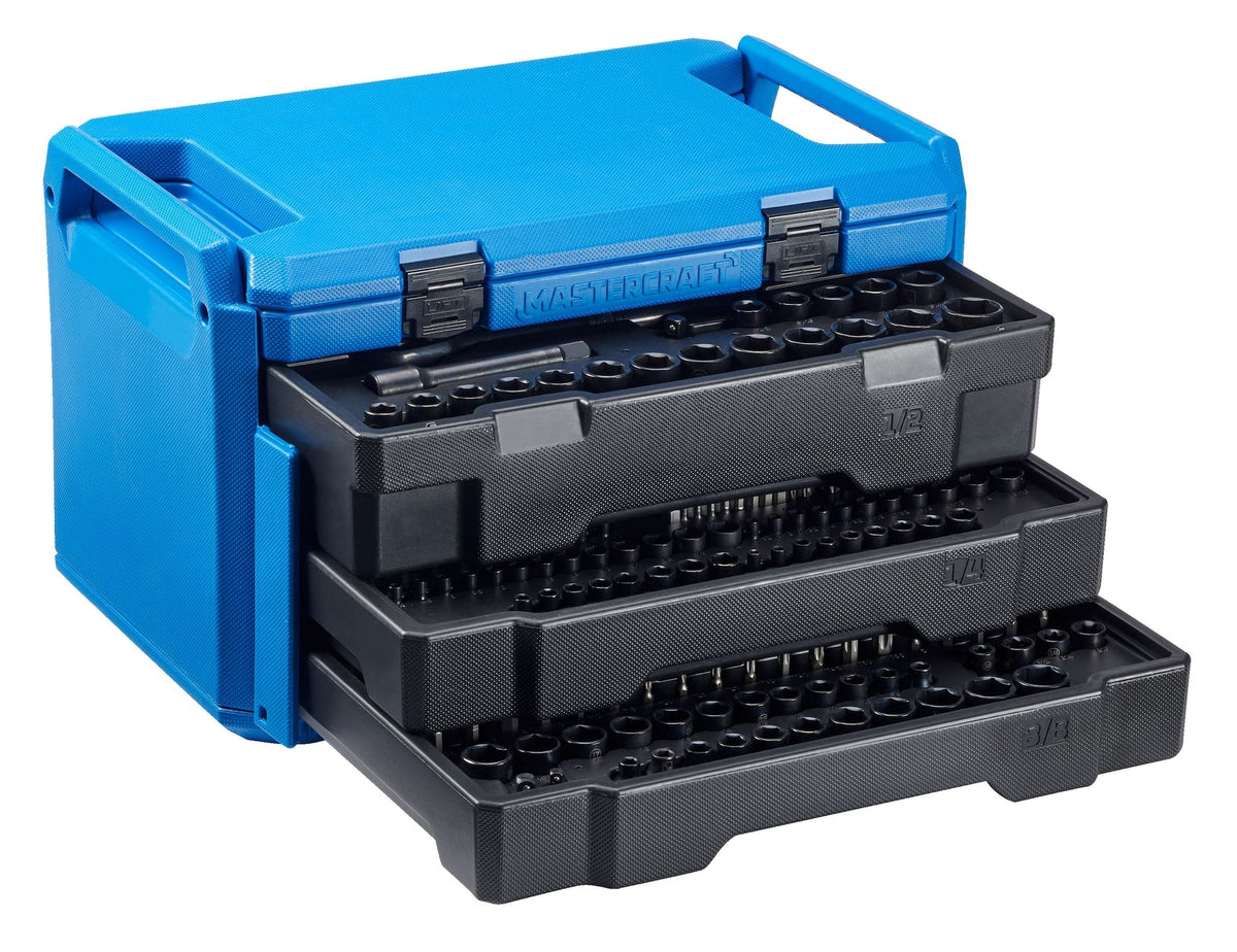 Socket Set, SAE/Metric, CRV, Black Steel Finish, 260-pc