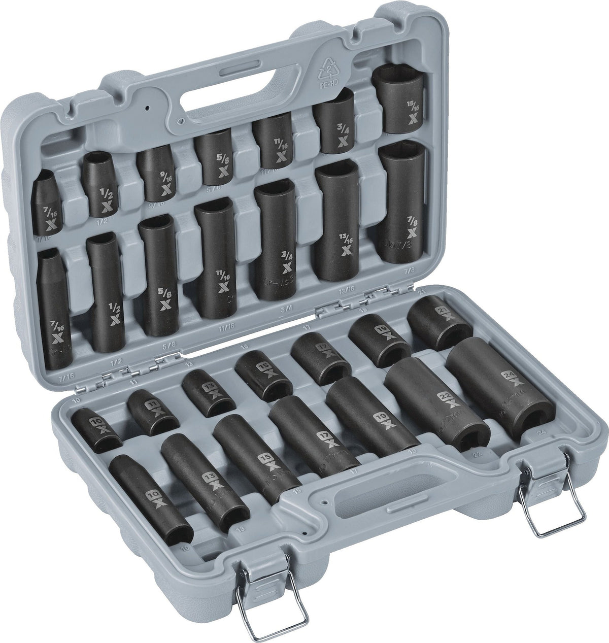MAXIMUM 1/2-in Drive Professional Grade Impact Socket Set, 28-pc, CRMO