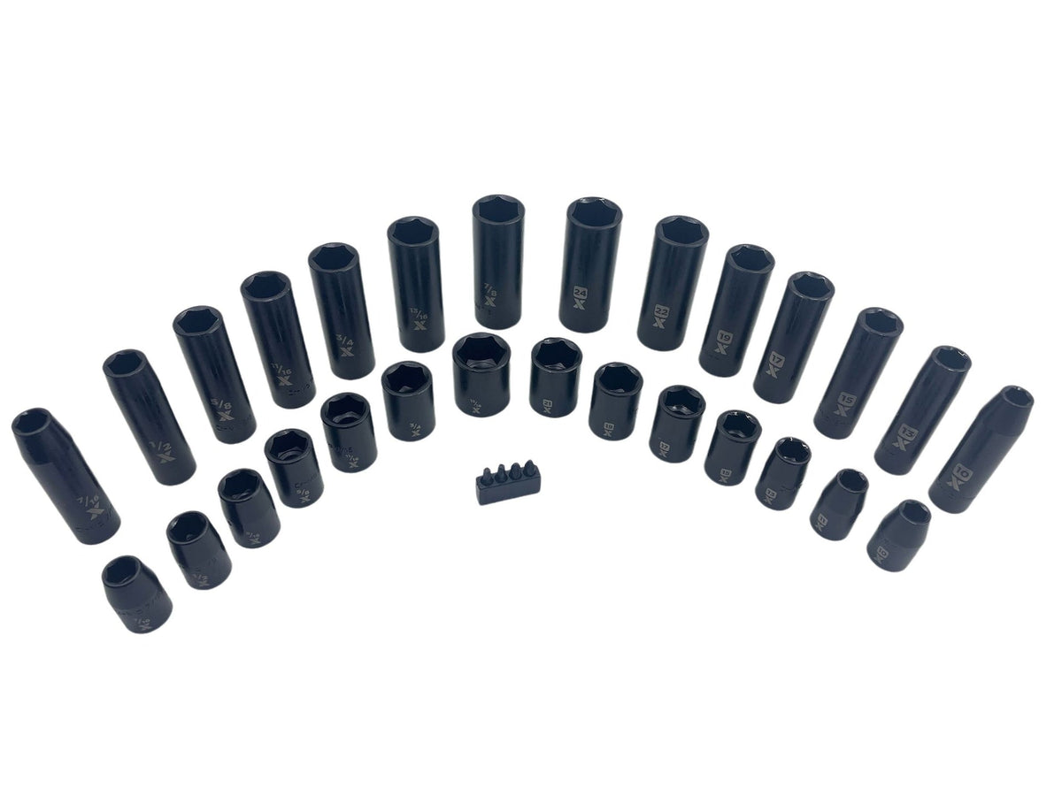 MAXIMUM 1/2-in Drive Professional Grade Impact Socket Set, 28-pc, CRMO