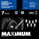 MAXIMUM 1/2-in Drive Wheel Protector Deep Impact Socket Set, 7-pc