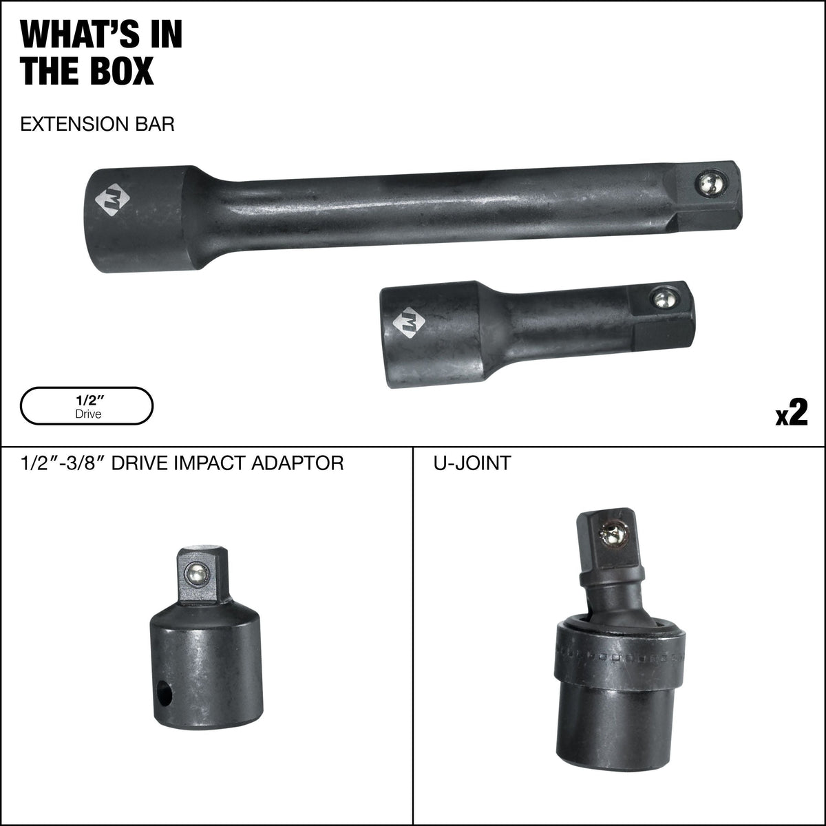 MAXIMUM 1/2-in Impact Accessory Kit, 4-pc