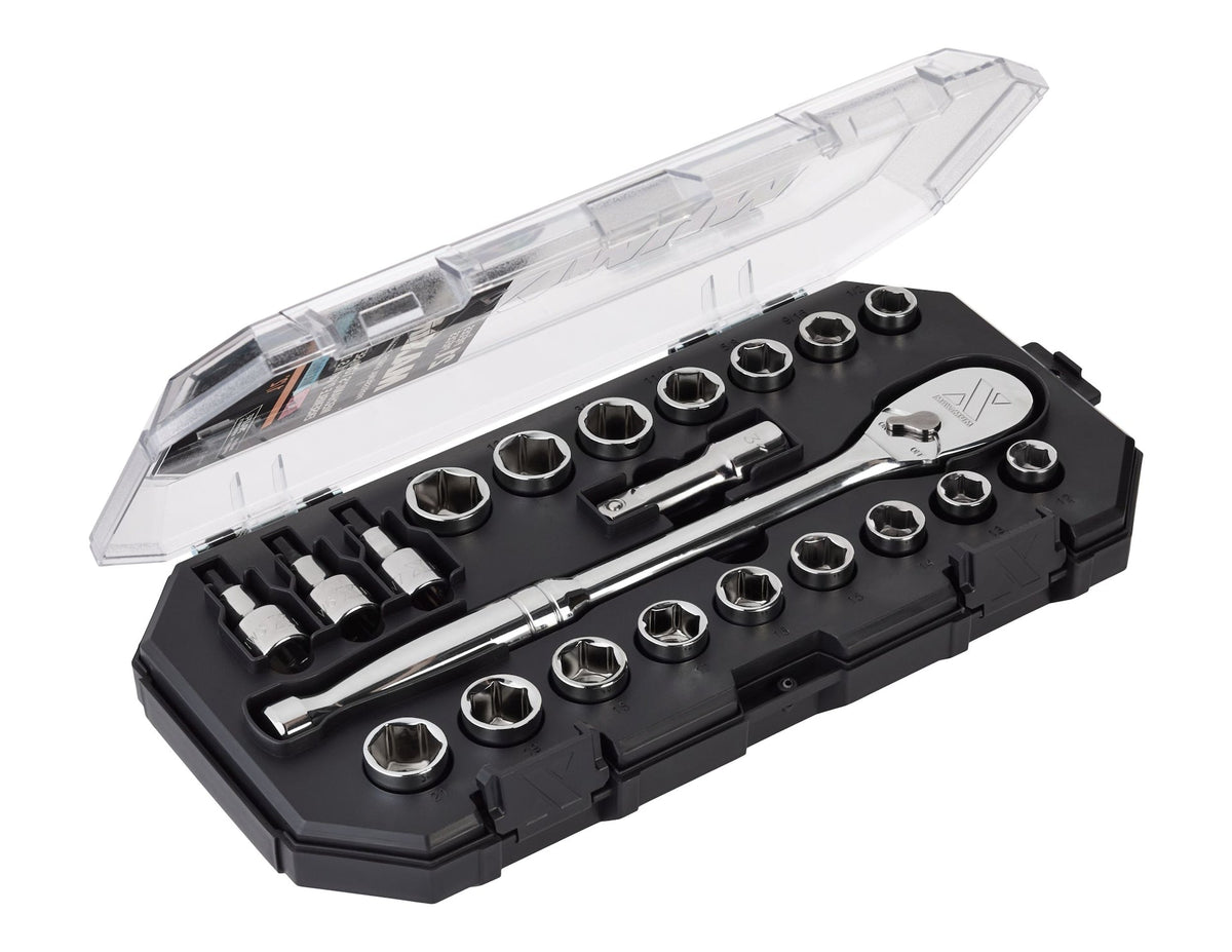 MAXIMUM 21 Piece 1/2" Drive Metric Socket Set