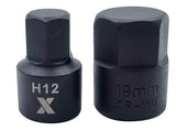 MAXIMUM 9 Piece Impact Stubby Bit Socket Rail Hex Metric
