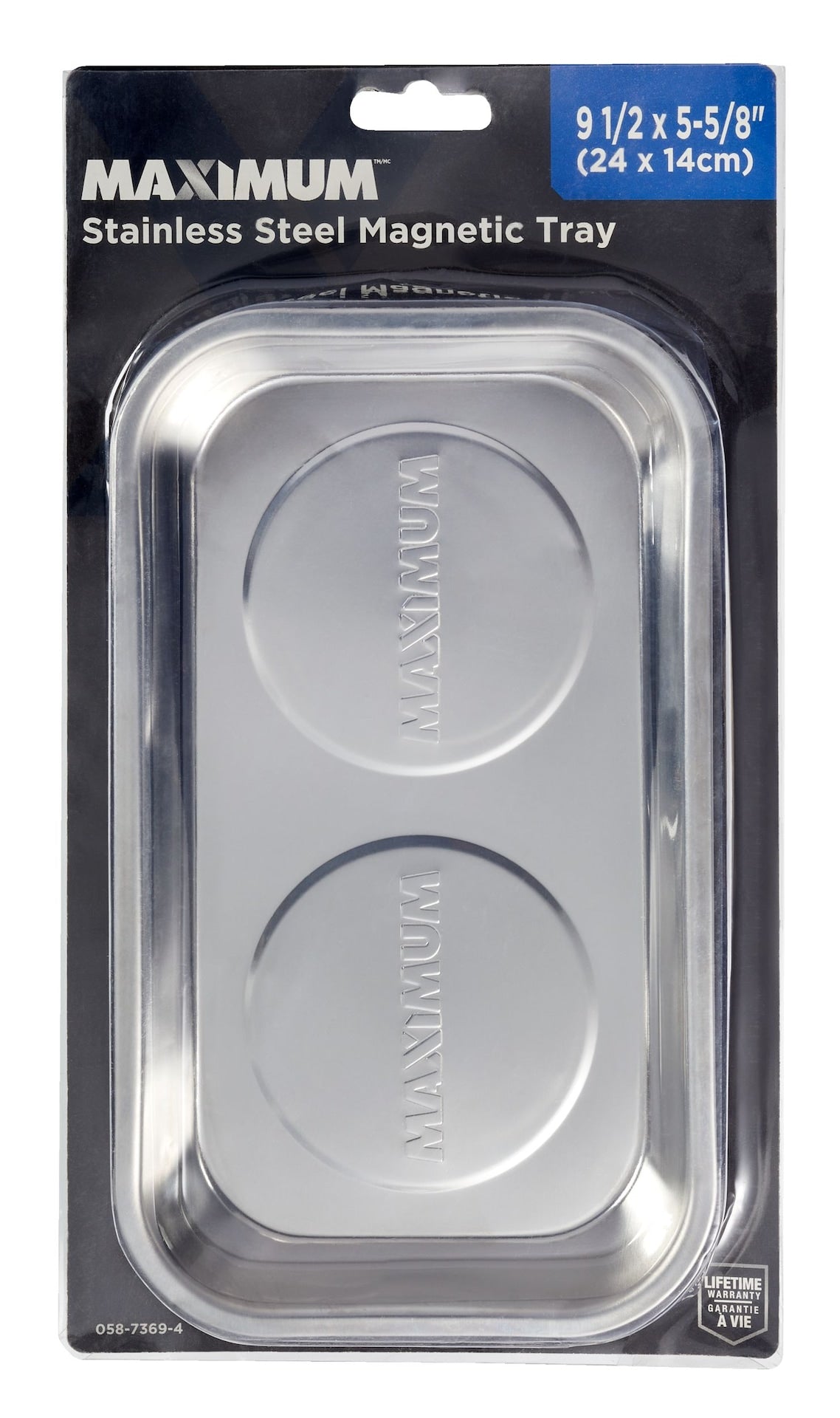MAXIMUM Magnetic Tool Rectangle Tray/Holder, Stainless Steel