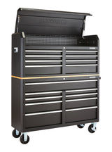 MAXIMUM Tool Storage Cabinet, Built-In Power Bar with USB, 9-Drawer, 56-in, Matte Black