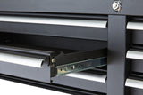 MAXIMUM Tool Storage Cabinet, Built-In Power Bar with USB, 9-Drawer, 56-in, Matte Black