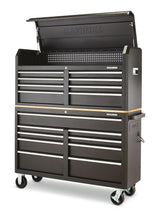 MAXIMUM Tool Storage Cabinet, Built-In Power Bar with USB, 9-Drawer, 56-in, Matte Black